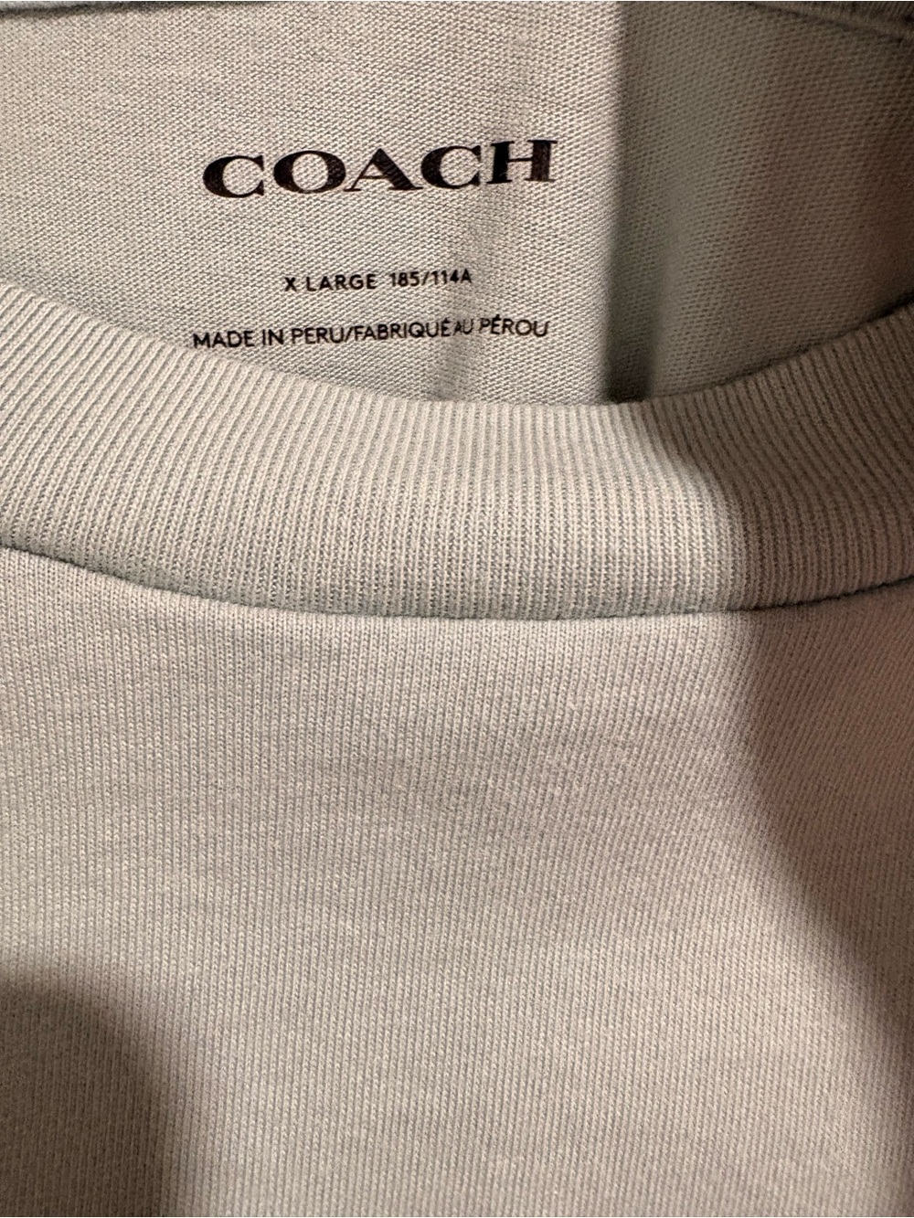 Coach Light Blue Graphic Short Sleeve Tee with Yellow Retro Logo - Picture 2 of 2